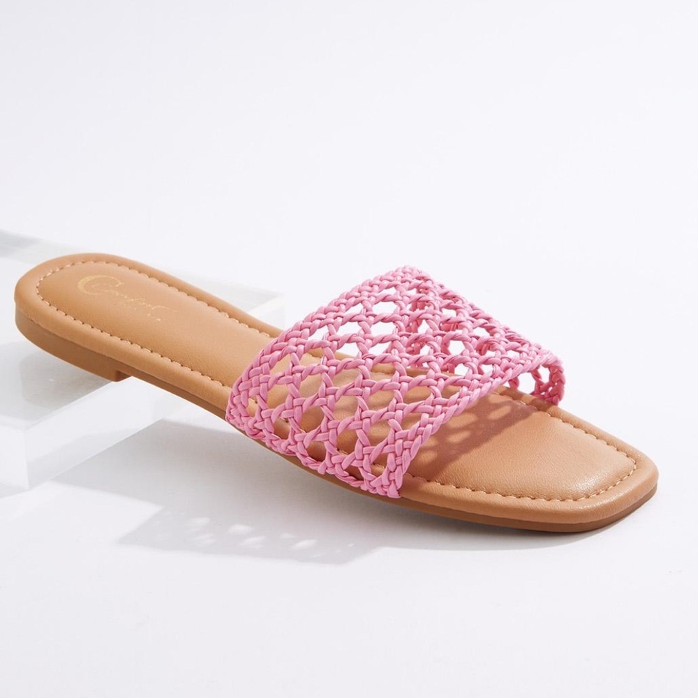 Cato Woven Mesh Band Slide Sandals